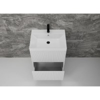 Тумба под раковину Style Line Стокгольм 60 см, напольная, белый рифленый софт, ЛС-00002333