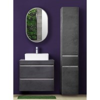 Зеркальный шкаф Style Line El Fante Каре Арка 60 х 90 см, с подсветкой, сенсор, подвесной, корпус белый, СС-00002335