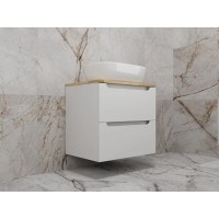 Тумба под раковину Style Line Бали ЛС-00002337, 60 см, столешница ясень, цвет белый софт