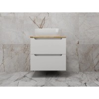 Тумба под раковину Style Line Бали ЛС-00002337, 60 см, столешница ясень, цвет белый софт