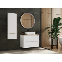 Тумба под раковину Style Line Бали ЛС-00002337, 60 см, столешница ясень, цвет белый софт