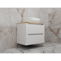 Тумба под раковину Style Line Бали ЛС-00002338, 70 см, столешница ясень, цвет белый софт