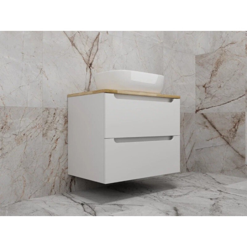 Тумба под раковину Style Line Бали ЛС-00002338, 70 см, столешница ясень, цвет белый софт