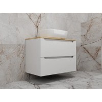 Тумба под раковину Style Line Бали ЛС-00002339, 80 см, столешница ясень, цвет белый софт