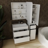Тумба под раковину Style Line Атлантика 70, СС-00002339 , 70 см, подвесная, Люкс Plus антискрейч, белая