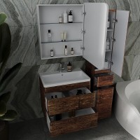 Тумба под раковину Style Line Атлантика 70, СС-00002340, 70 см, подвесная, Люкс Plus, старое дерево