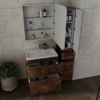 Тумба под раковину Style Line Атлантика 70, СС-00002343, 70 см, напольная, Люкс Plus, старое дерево