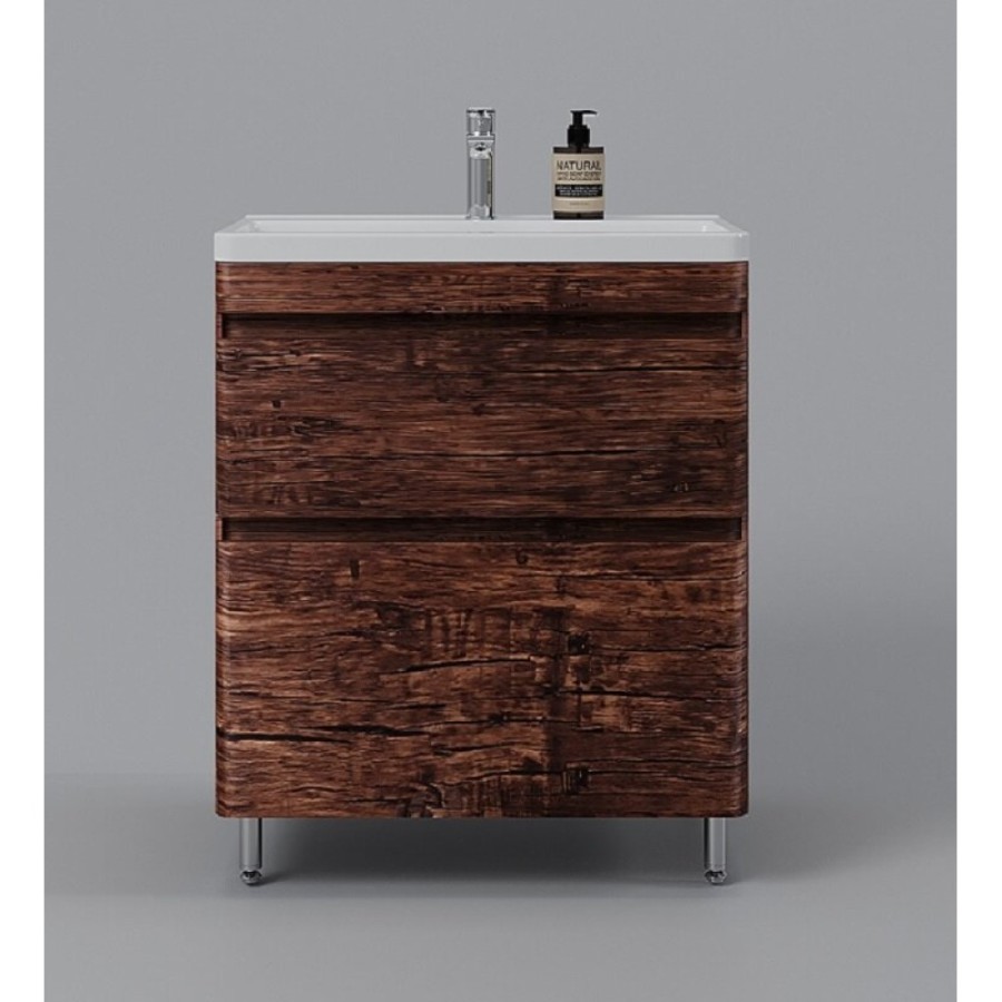 Тумба под раковину Style Line Атлантика 70, СС-00002343, 70 см, напольная, Люкс Plus, старое дерево