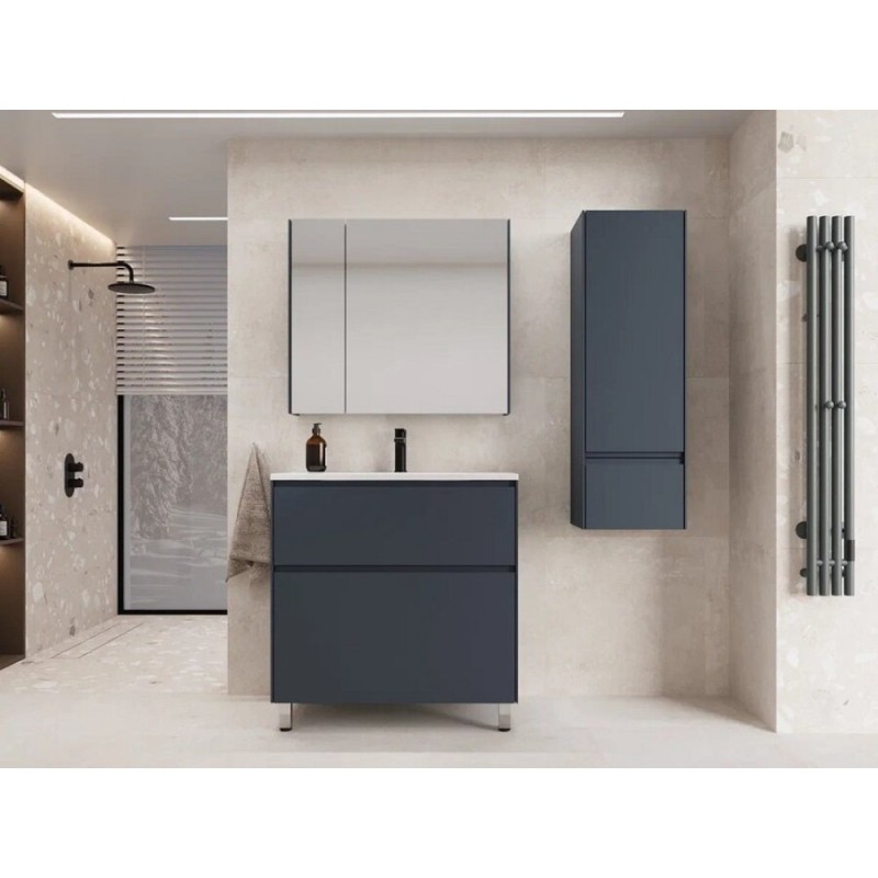 Тумба под раковину Style Line Лима ЛС-00002351, 80 см, напольная, цвет графит