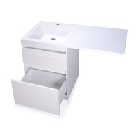 Тумба под раковину Style Line Даллас Люкс 120 СС-00002351, 60 см, подвесная, под стиральную машину, белая