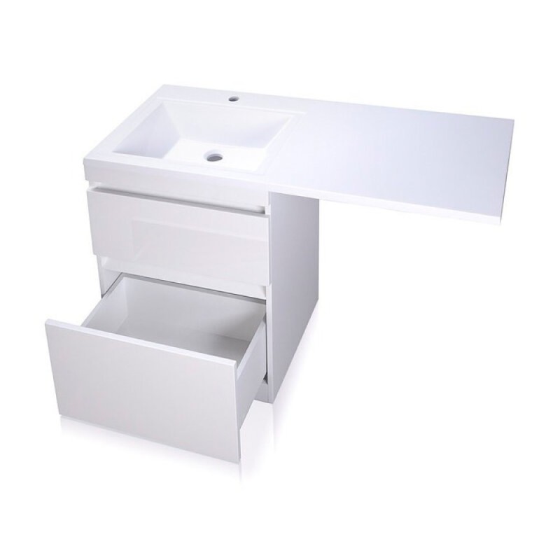 Тумба под раковину Style Line Даллас Люкс 120 СС-00002351, 60 см, подвесная, под стиральную машину, белая