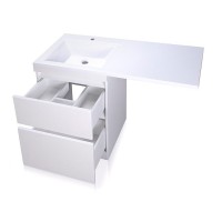 Тумба под раковину Style Line Даллас Люкс 120 СС-00002351, 60 см, подвесная, под стиральную машину, белая
