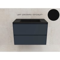 Тумба под раковину Style Line Лима ЛС-00002355, 80 см, подвесная, цвет графит