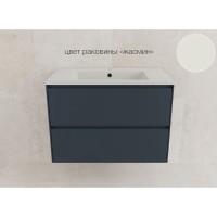 Тумба под раковину Style Line Лима ЛС-00002355, 80 см, подвесная, цвет графит