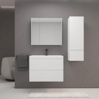 Тумба под раковину Style Line Манхэттен 100 ЛС-00002356, 100 см, подвесная, белая матовая