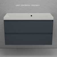 Тумба под раковину Style Line Манхэттен 100 ЛС-00002357, 100 см, подвесная, графит