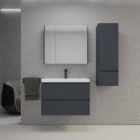 Тумба под раковину Style Line Манхэттен 100 ЛС-00002357, 100 см, подвесная, графит