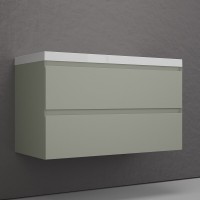Тумба под раковину Style Line Манхэттен 100 ЛС-00002358, 100 см, подвесная, олива