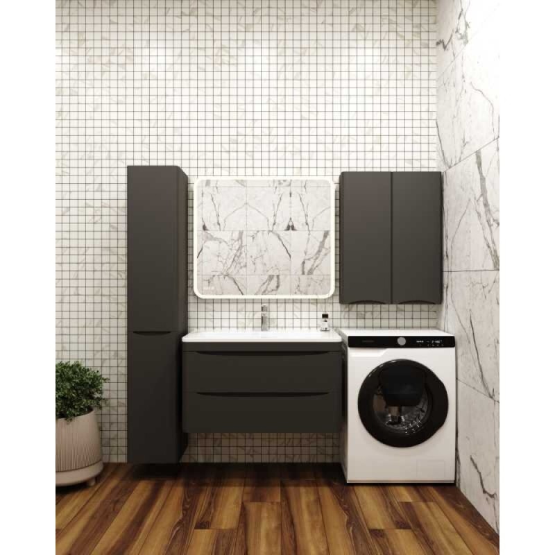 Шкаф Style Line Бергамо мини антискрейтч Plus, 60 см, подвесной, черный, СС-00002359