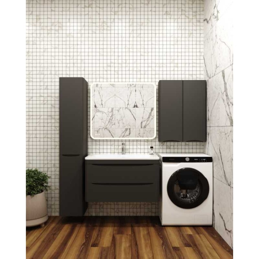 Шкаф Style Line Бергамо мини антискрейтч Plus, 60 см, подвесной, черный, СС-00002359