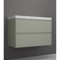 Тумба под раковину Style Line Манхэттен 80 ЛС-00002361, 80 см, подвесная, олива