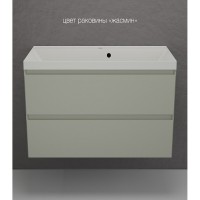 Тумба под раковину Style Line Манхэттен 80 ЛС-00002361, 80 см, подвесная, олива