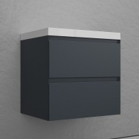 Тумба под раковину Style Line Манхэттен 60 ЛС-00002366, 60 см, подвесная, графит