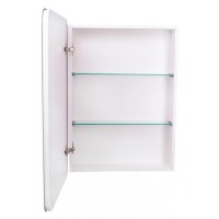 Зеркальный шкаф Style Line El Fante Каре 60 см, с подсветкой, левый, белый, СС-00002370
