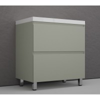 Тумба под раковину Style Line Манхэттен 80 ЛС-00002373, 80 см, напольная, олива