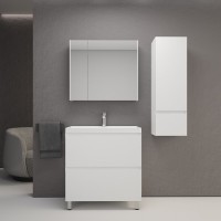 Тумба под раковину Style Line Манхэттен 70 ЛС-00002374, 70 см, напольная, белая матовая