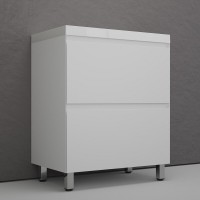 Тумба под раковину Style Line Манхэттен 70 ЛС-00002374, 70 см, напольная, белая матовая