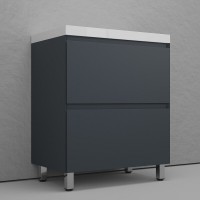 Тумба под раковину Style Line Манхэттен 70 ЛС-00002375, 70 см, напольная, графит