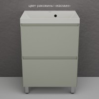 Тумба под раковину Style Line Манхэттен 60 ЛС-00002379, 60 см, напольная, олива