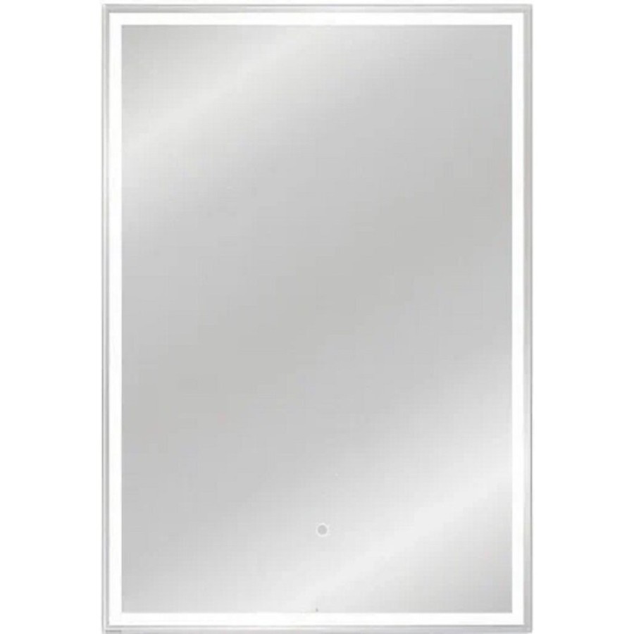 Зеркальный шкаф Style Line Квартет, 55 х 80 см, с LED-подсветкой и сенсорным выключателем, белый, СС-00002383