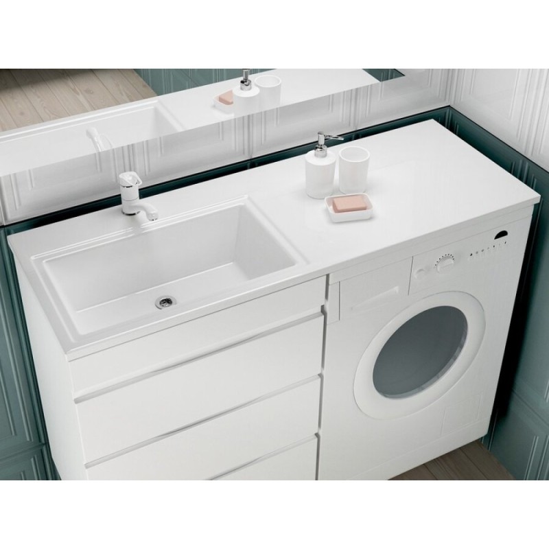 Раковина Style Line Estetus Даллас 130 см, левая, белая, СС-00002391