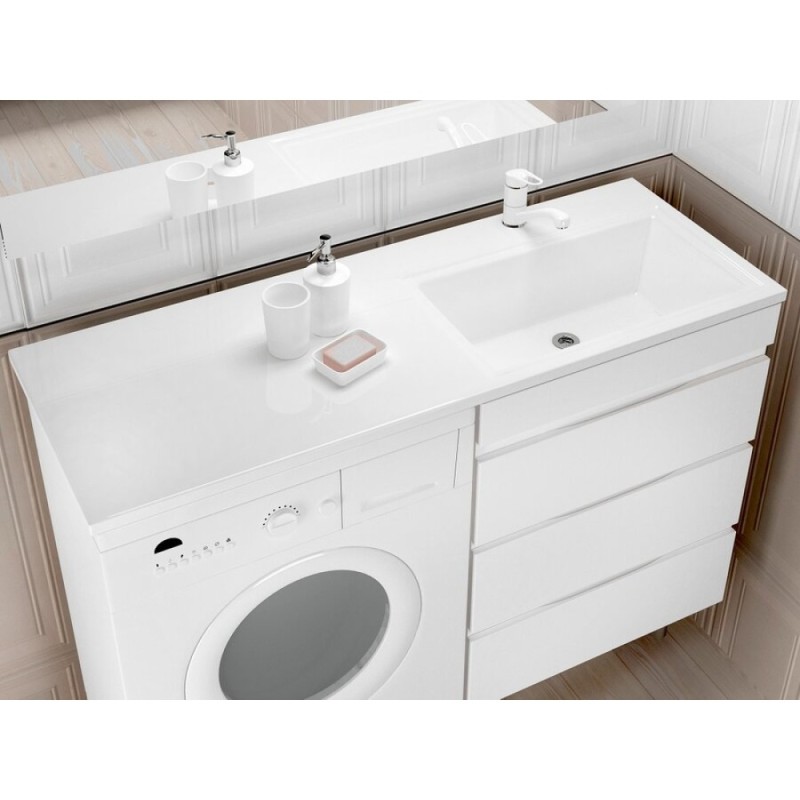 Раковина Style Line Estetus Даллас 130 см, левая, белая, СС-00002391