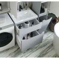 Тумба под раковину Style Line Марелла 60 Люкс Plus СС-00002397, напольная, антискрейтч серый