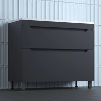 Тумба Style Line Остин ЛС-00002400, 100 см, напольный, цвет графит