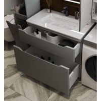 Тумба под раковину Style Line Марелла 90 Люкс Plus СС-00002418, напольная, антискрейтч серый