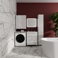 Шкаф подвесной Style Line Марелла мини 60 Люкс Plus СС-00002422, цвет антискрейч белый глянец