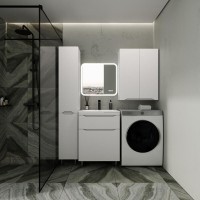 Шкаф Style Line Марелла мини 60 Люкс Plus СС-00002424, подвесной, антискрейтч белый матовый