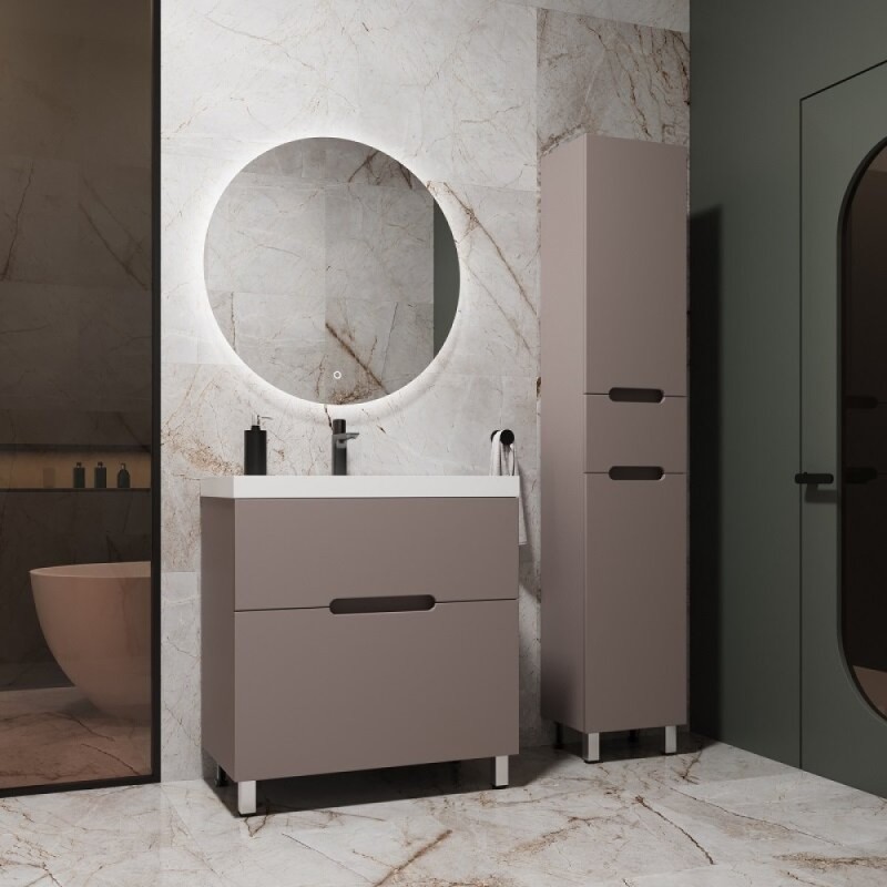 Тумба под раковину Style Line Матис ЛС-00002436, 70 см, напольная, тауп темный