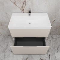 Тумба под раковину Style Line Матис ЛС-00002437, 80 см, напольная, кремовая