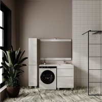 Тумба под раковину Style Line Даллас Леон 120, СС-00002438, 58 см, напольная, Люкс Plus, белая