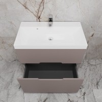 Тумба под раковину Style Line Матис ЛС-00002439, 80 см, напольная, тауп темный