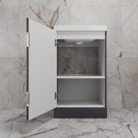 Тумба под раковину Style Line Моно ЛС-00002451, 50 см, напольная, графит нубук