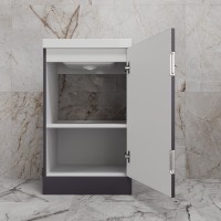 Тумба под раковину Style Line Моно ЛС-00002451, 50 см, напольная, графит нубук