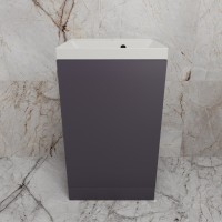 Тумба под раковину Style Line Моно ЛС-00002451, 50 см, напольная, графит нубук