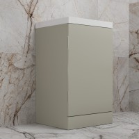 Тумба под раковину Style Line Моно ЛС-00002452, 50 см, напольная, серая галька