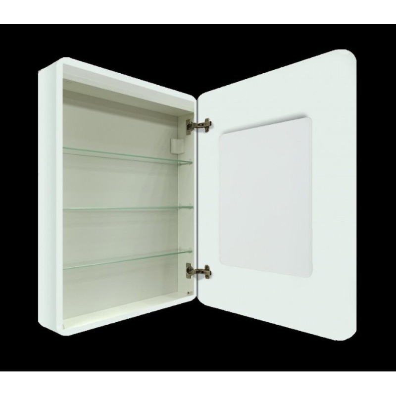 Зеркальный шкаф Relisan Angelica 60 см с Led-подсветкой. белый